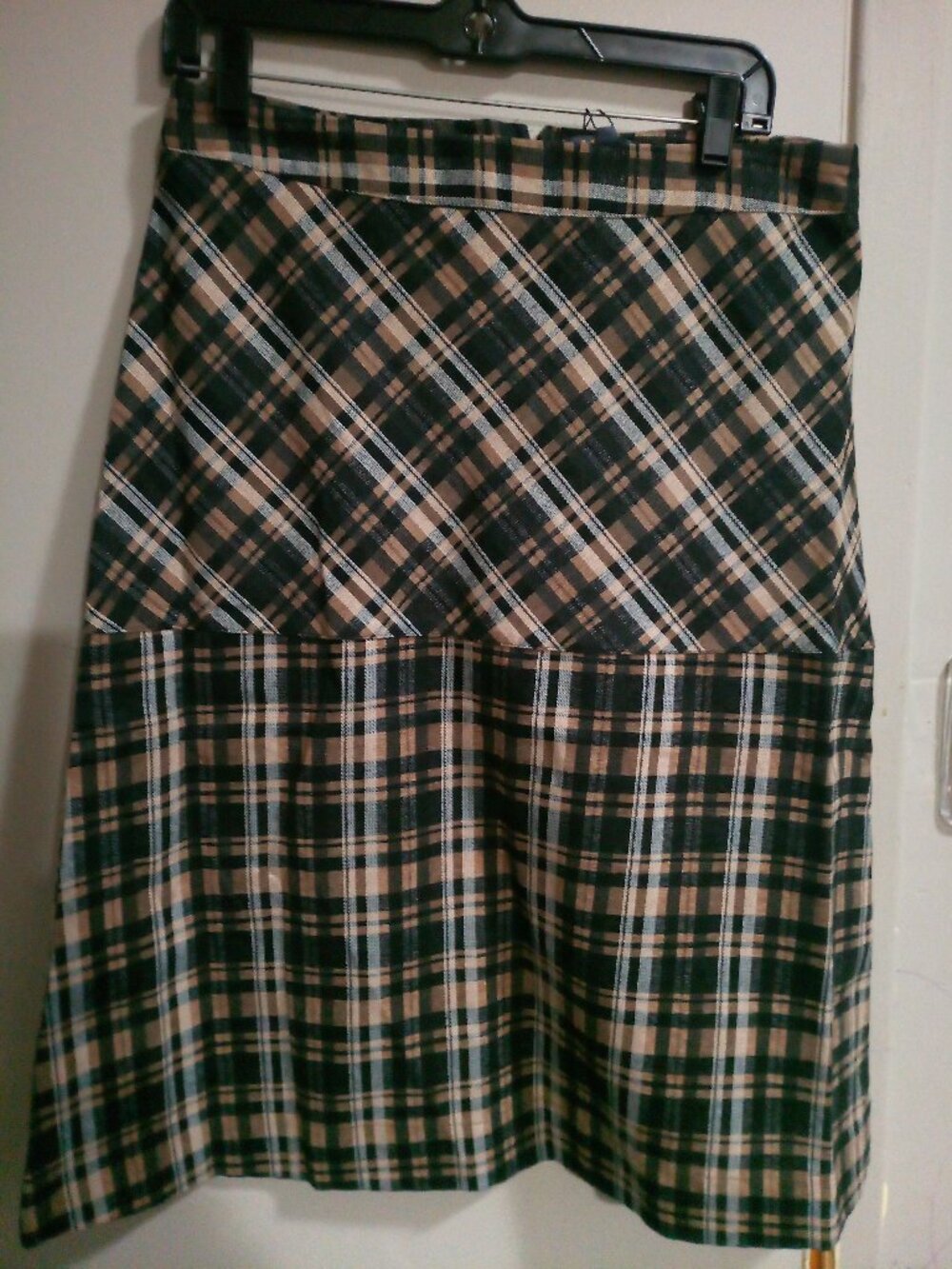 Brown Plaid Skirt